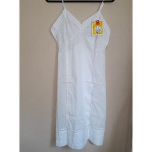 Vintage Figurfit Indera Women's Full Slip Lingerie Snip-it White Laced Size 36